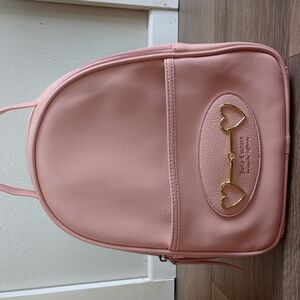 Juicy Couture Pink and Gold Backpack with Faux Leather Finish